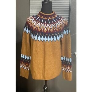 Vince Camuto Crewneck Sweater Fair Isle Sweater Size Sm